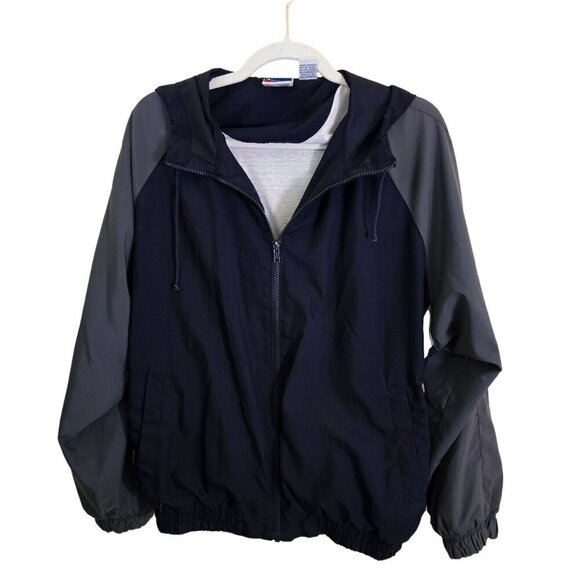 Champion Colorblock Full Zip Hooded Windbreaker Size M - Picture 1 of 6